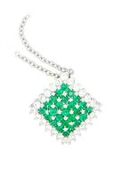 Halskette Sommer Dame in Weißgold Smeraldo 0.5 Ct 10217146 - 10217146